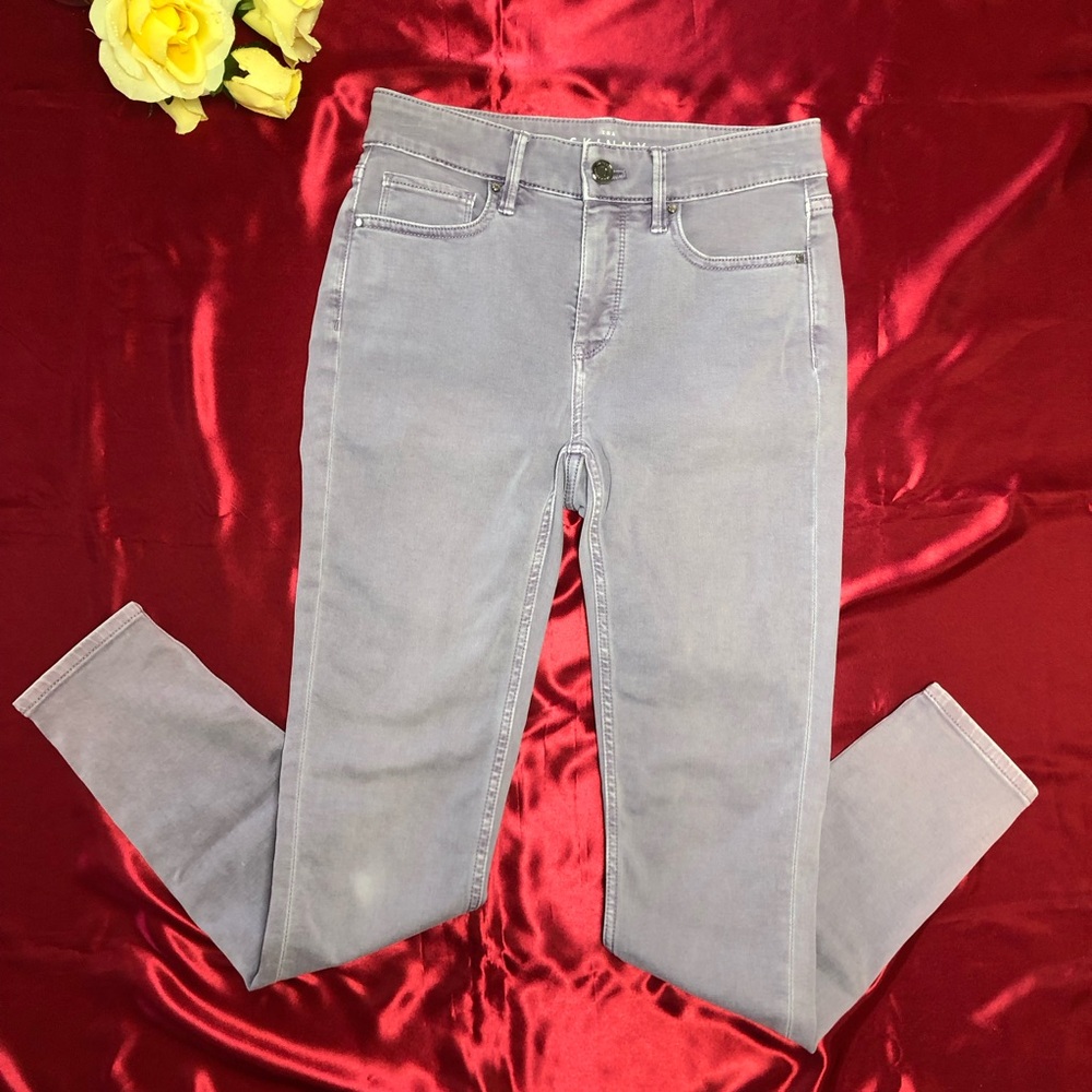 White House Black Market (WHBM) Purple Denim Skinny Ankle - Picture 2 of 7
